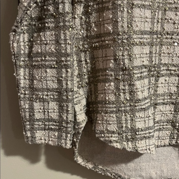 J.O.A. Beige Checkered Women's Blouse - Picture 4 of 4